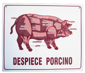 CARTEL DESPIECE PORCINO